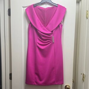 Elegant Pink Sleeveless Dress